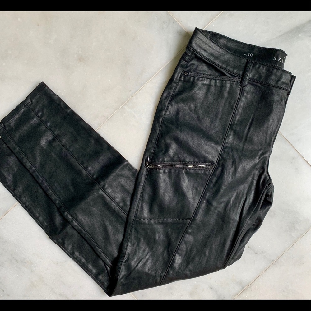 NWT Faux Leather WHBM The Skinny Pants size 10